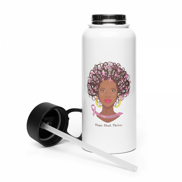 Stainless Steel Water Bottle with Straw | Hope. Heal. Thrive.