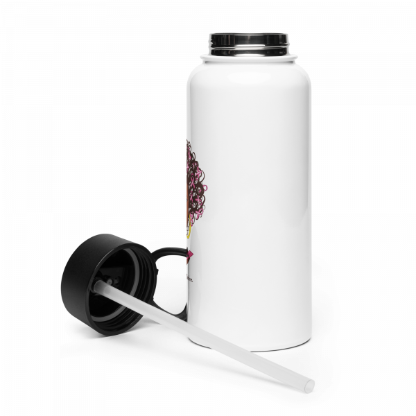 Stainless Steel Water Bottle with Straw | Hope. Heal. Thrive. - Image 3