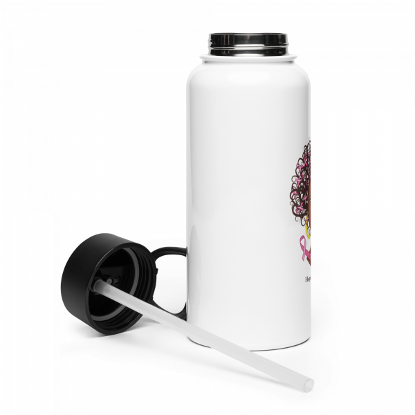 Stainless Steel Water Bottle with Straw | Hope. Heal. Thrive. - Image 4