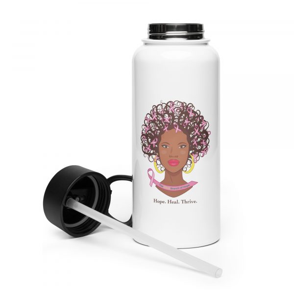 Stainless Steel Water Bottle with Straw | Hope. Heal. Thrive. - Image 6