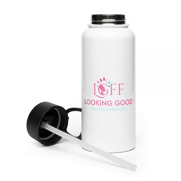 Stainless Steel Water Bottle with Straw | LGFF: Looking Good Feeling Fabulous - Image 6