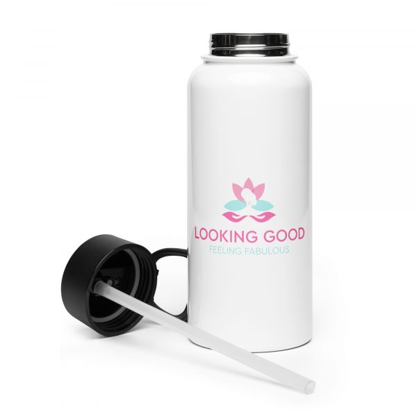 Stainless Steel Water Bottle with Straw | Looking Good Feeling Fabulous - Image 6