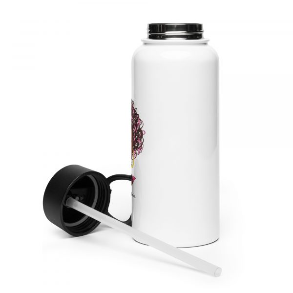 Stainless Steel Water Bottle with Straw | Hope. Heal. Thrive. - Image 7