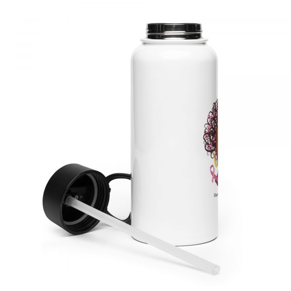 Stainless Steel Water Bottle with Straw | Hope. Heal. Thrive. - Image 8