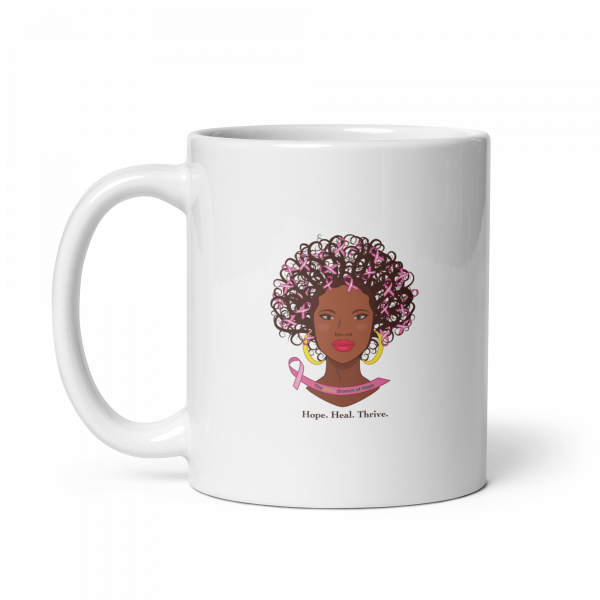 White Glossy Mug | Hope. Heal. Thrive. - Image 2