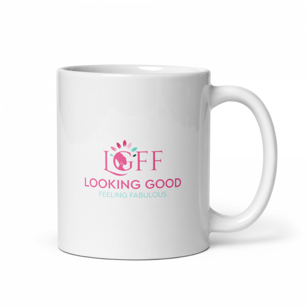White Glossy Mug | LGFF: Looking Good Feeling Fabulous - Image 3