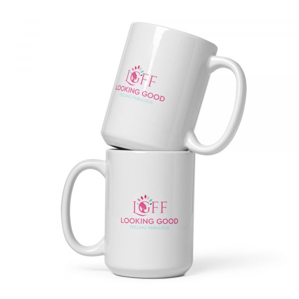 White Glossy Mug | LGFF: Looking Good Feeling Fabulous - Image 10