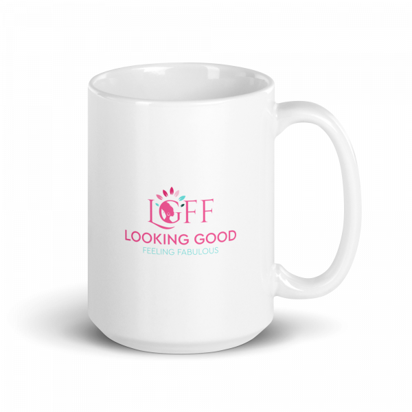 White Glossy Mug | LGFF: Looking Good Feeling Fabulous - Image 5