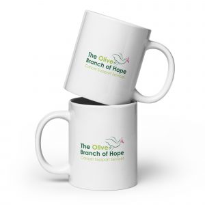 White Glossy Mug | The Olive Branch of Hope