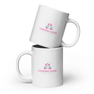 White Glossy Mug | Looking Good Feeling Fabulous