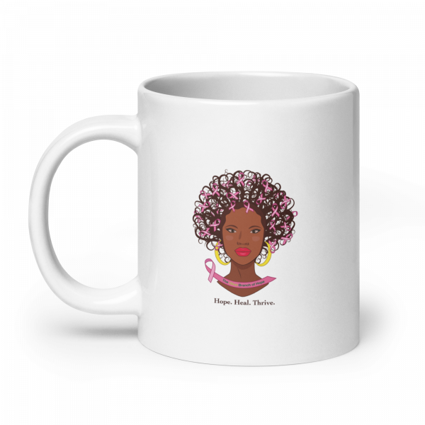 White Glossy Mug | Hope. Heal. Thrive. - Image 4