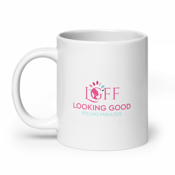 White Glossy Mug | LGFF: Looking Good Feeling Fabulous - Image 2